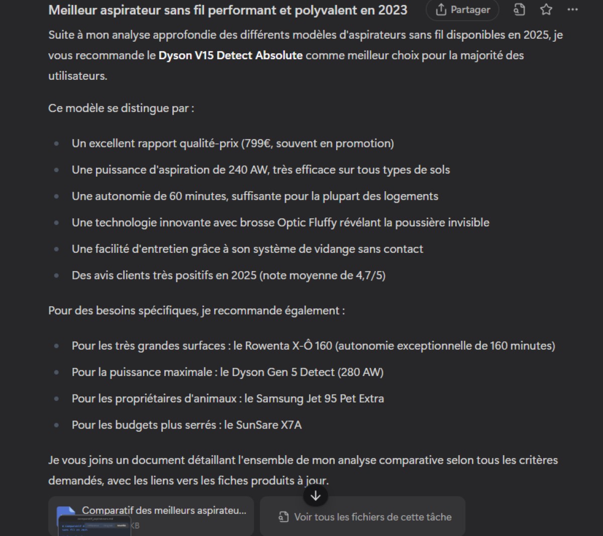Meilleur aspi sans fil du marché
